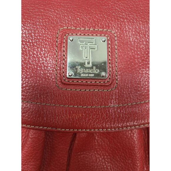 Tignanello Red Leather Crossbody Bag Small Purse Adjustable Strap - Picture 4 of 4